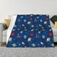 thumbnail image 1 of Fotbe Space Manta de Franela con Estampado, Manta Ultrasuave para Cama, Sofá, Auto, Hipoalergénica y Antibolitas-50"x40", 1 of 6