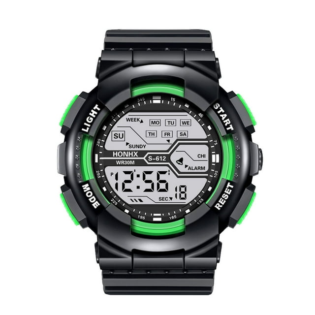 Reloj deportivo para hombre, relojes para hombre, una variedad de estilos de relojes electrónicos deportivos geniales con cuatro botones, reloj de aleación para hombre.