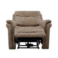 thumbnail image 4 of Morrison Camel Brown Polyester Faux Suede Leather Power Recliner, 4 of 11