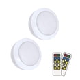thumbnail image 1 of FSLiving 2-Pack 100 Lumens LED Puck Light with Remote Control Battery Run E26 Lampholder for Bedroom Cabinet Battery Powered Lights,Battery Not Included, 1 of 7
