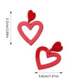 thumbnail image 3 of HMPEAIIY New 9 Color Fashion Earrings Earrings Fashion Acrylic Hollow Earrings Earrings For Women 80s Jewelry Big Earrings Neon Earrings Heart Stud Earrings for Women Earrings Women Set Valentine's, 3 of 6