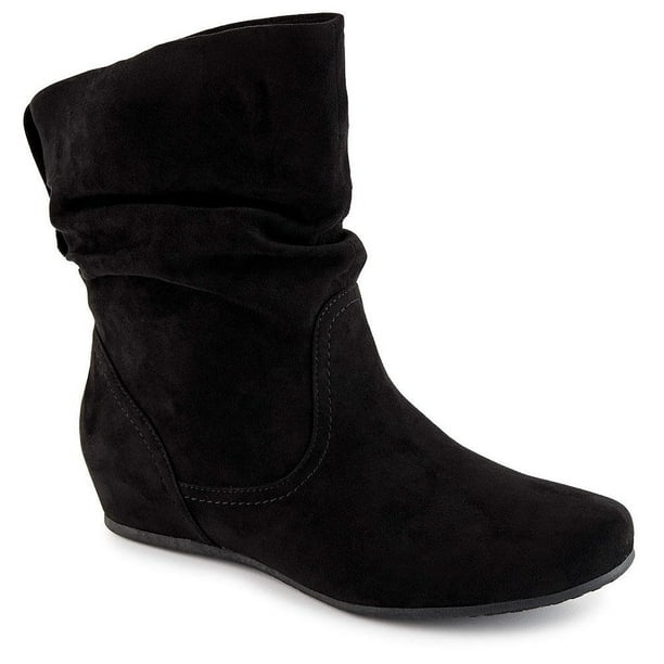shin high platform boots