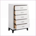 thumbnail image 6 of Chests | 5-Drawer Modern White Storage Chest | White | Wood, 6 of 6