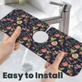 thumbnail image 6 of Pofeuu Flower Print Splash Guard for Sink Faucet Sink Gadgets-Splash Guard Behind Faucet Drip Catcher for Kitchen, Bathroom,Sink Mat, 6 of 7