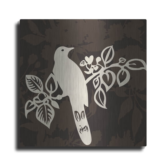 Luxe Metal Art ' Song Bird 2' by Incado, Metal Wall Art, 36"x36"
