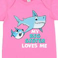 thumbnail image 4 of Inktastic My Big Sister Loves Me with Cute Sharks Boys or Girls Baby Bodysuit, 4 of 5