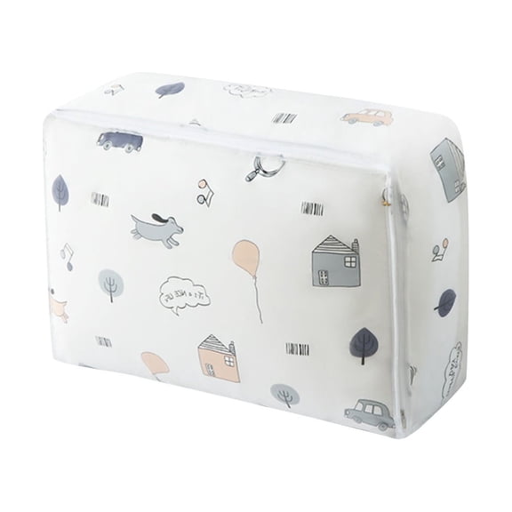Storage Bag Small Clothes Organizer Bins Space Saving Foldable Closet Container Cloth Storage Containers with Zipper Handles and Lids for Closet Blanket Quilt Clothing Room Bedding Dorm Room M