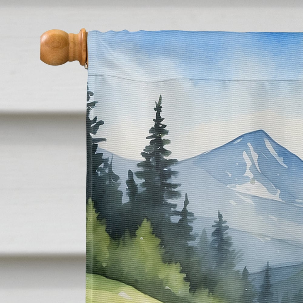 Alaskan Klee Kai Spring Garden House Flag 28 in x 40 in