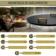 thumbnail image 6 of 36" Firepit Lid - 2mm Thick Rust Resistant Powder Coated Carbon Steel Fire Pit Cover Round with 2 Ergonomic Wooden Handles - Compatible for Fire Pit Inside Dia Up to 34", 6 of 9