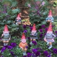 thumbnail image 2 of Homestyles Classic Old World Garden Gnome 6"H Shelf Sitter Assortment (1 each of 6 Styles) with Removable 8" Metal Garden Stake, 2 of 4