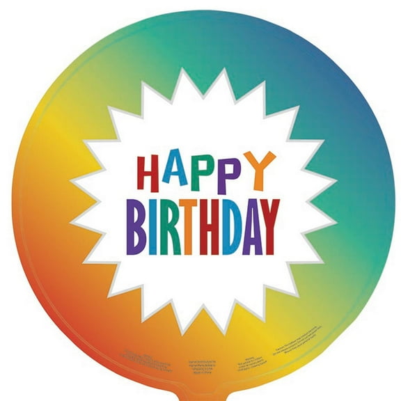 Harnel 18" Birthday Mylar Balloons for all ages - Pack of 10