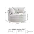 thumbnail image 3 of Signature Design by Ashley Snodoodle Gray Oversized Swivel Accent Chair, 3 of 11