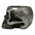 thumbnail image 4 of Pack Of 2 Gunmetal Finish Evil Death Skull Small Votive Candle Or Crystal Holder, 4 of 10