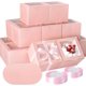 thumbnail image 1 of Cajas Mini para Pastel con Bases, Caja de Panadería Rosa con Ventana para Dulces Postres Repostería, 1 of 4