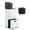 White, variant on 16 Gal Dual Compartment Trash Can, Stainless Steel Bin w/ Compost Bin, Odor Control, 2 Removable Inner Buckets, White