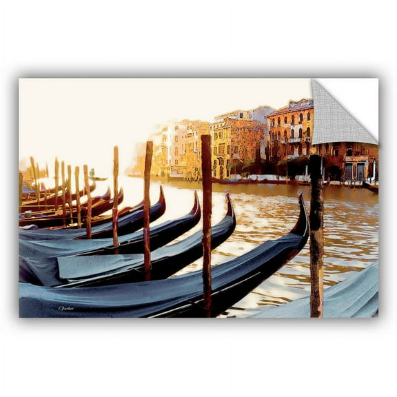 ArtAppealz Linda Parker "Gondolas Of Venice" Removable Wall Art