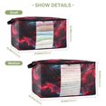 thumbnail image 2 of Foldable Clothes Storage Bags Clothes Organizer Bin with Clear Windows for Clothes Bedding Red and Black Neon Lights Swirl, 2 of 6
