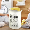 thumbnail image 5 of Stylish Patterned Linen Laundry Hamper Large Open Top Breathable Fabric For Home Durable And Easy Design, 5 of 5