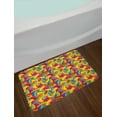 thumbnail image 2 of Psychedelic Bath Mat, Colorful Rainbow Pattern with Stripes and Curves Abstract Grunge Illustration, Plush Bathroom Decor Mat with Non Slip Backing, 29.5" X 17.5", Multicolor, by Ambesonne, 2 of 2