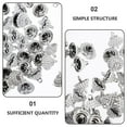 thumbnail image 3 of SEWACC 100Pack Round DIY Tree Ornament Caps Plastic Silver for Mall Decorations Crafting Enthusiasts, 3 of 8