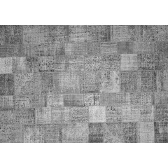 Ahgly Company Indoor Rectangle Patchwork Gray Transitional Area Rugs, 3' x 5'