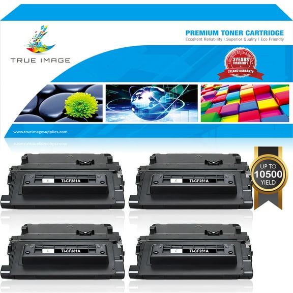 True Image Compatible Toner Cartridge for HP CF281A CF281X LaserJet Enterprise MFP M630h M630dn M630f M630z Black 4-Pack
