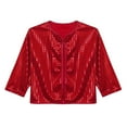 thumbnail image 2 of EnJoCho Girls Black Sequin Jacket Sparkly Open Front Lightweight Performance Street Dance Hi𝗉 Ho𝗉 Jazz 𝖢ostume Outwear Tops, 2 of 9