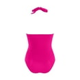 thumbnail image 6 of COMVALUE Women Push Up Cutout Bathing Suits Deep V Neck Halter Swimwear Slimming Tummy Control One Piece Swimsuits (Hot Pink, XL), 6 of 6