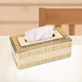 thumbnail image 4 of GUOOL Facial Tissue Box Cover Napkin Paper Holder Tissue Dispenser Toilet Paper Tissue Gold Beige, 4 of 7