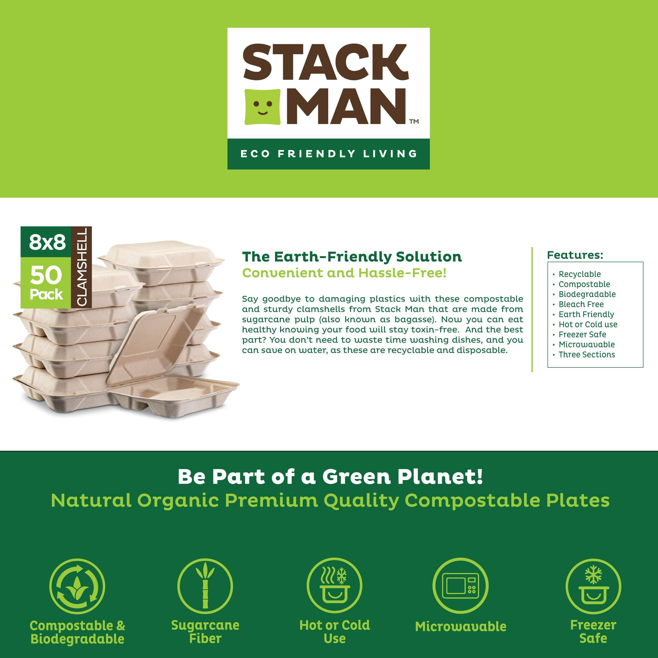 Excellence quality 100% Compostable Clamshell Take Out Food Containers ...