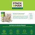 thumbnail image 3 of 100% Compostable Clamshell Take Out Food Containers [8X8" 3-Compartment 50-Pack] Heavy-Duty Quality to go Containers, Natural Disposable Bagasse, Eco-Friendly Biodegradable Made of Su, 3 of 4