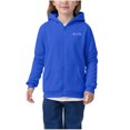 thumbnail image 4 of FAIOROI Girls Blue ECG Heart Graphic Zip Hoodie - 100% Polyester Easy Care Sweatshirt with Kangaroo Pocket, Hooded Casual Outerwear for Kids 4-12 Years,Size 5-6T, 4 of 8
