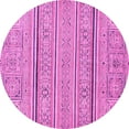 thumbnail image 1 of Ahgly Company Indoor Round Abstract Pink Modern Area Rugs, 4' Round, 1 of 4