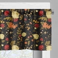 thumbnail image 5 of Ambesonne Dark Floral Valance & Curtain, Flowers Victorian Art, 55"x45", Burgundy and Pale Coffee, 5 of 7