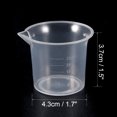 thumbnail image 3 of Unique Bargains 2pcs Measuring Cup Labs Clear PP Plastic Graduated Beakers 25ml, 3 of 5