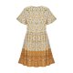 thumbnail image 3 of Gibobby Vestido Causal para Mujer de Verano Vestido de mujer con cuello en V, manga corta, estampado floral, vacaciones en la playa, vestidos de estilo rural, (Amarillo,CH), 3 of 5