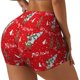 thumbnail image 1 of Balery Christmas Deer 1 Pantalones cortos de entrenamiento estampados para mujer, sin costuras, ajustados, para gimnasio, yoga, correr, deportes, ejercicio activo, fitness.-Small, 1 of 8