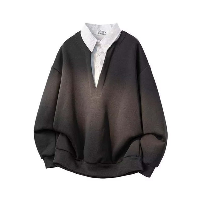 Men's Spring Autumn Two-Piece Long Sleeve Sweatshirt for Casual Daily Wear Outdoor Sports Style Men