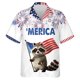 thumbnail image 3 of Camisas de mapache kawaii para hombre, blusas de playa con estampado 3D de animales lindos, blusas casuales de manga corta con solapa y botones para vacaciones, 3 of 5