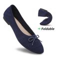 thumbnail image 6 of AOMAIS Women’s Ballet Flats Knit Mesh Flats Round Toe Shoes Comfy Slip Ons Casual Dress Flats Waling Loafer (NAVY,US6), 6 of 11