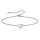 thumbnail image 1 of Silvora Pulsera de corazón inicial Pulseras de dijes Pulseras de cadena de plata de ley 925 para mujeres Adolescentes Niñas - Letra N Silvora Joyas con letras iniciales, 1 of 8