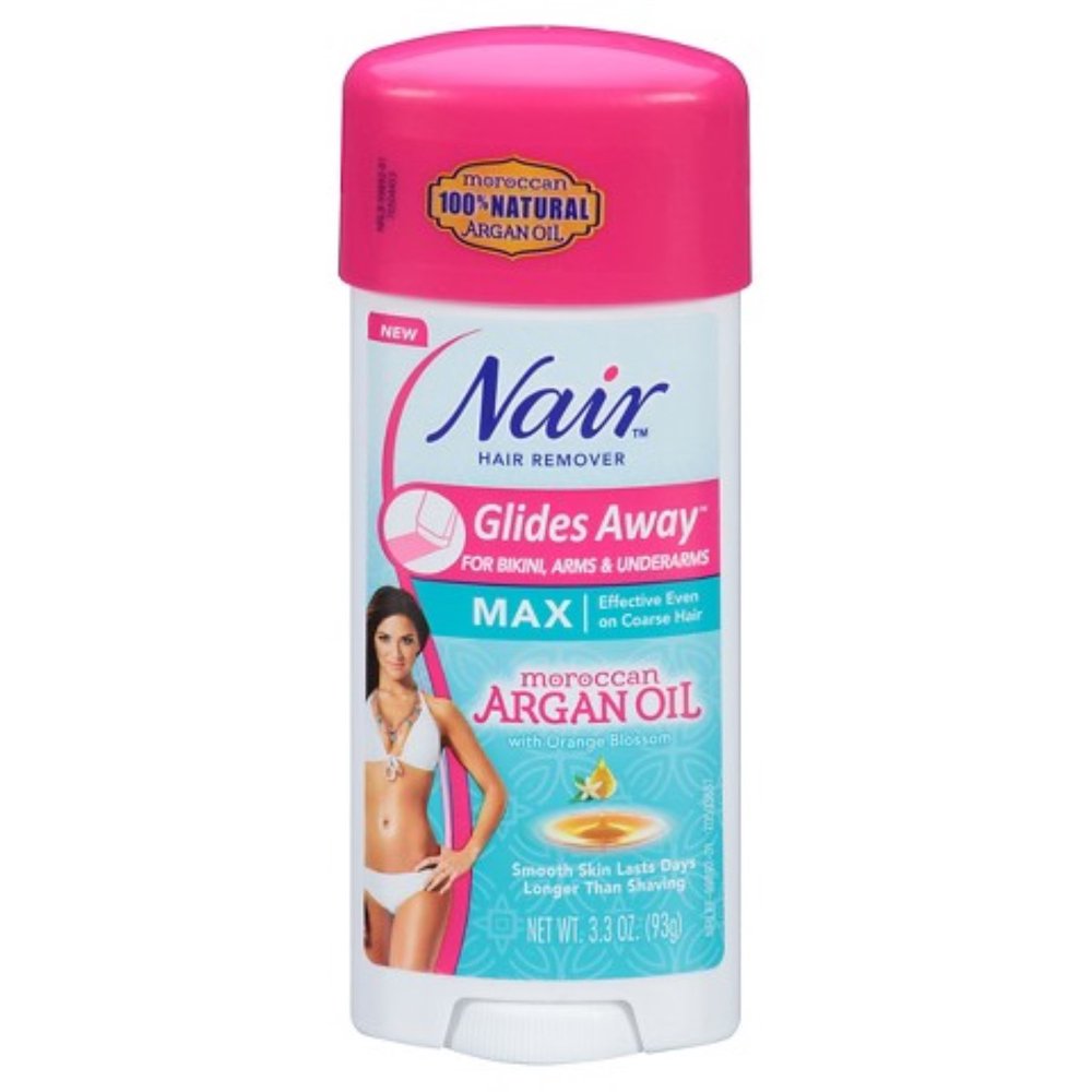 Nair Hair Remover Glides Away Max, Moroccan Argan Oil, for Bikini, Arms