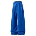 thumbnail image 4 of Men's Wide Leg Sweatpants Drawstring Elastic Waist Baggy Casual Loose Straight Leg Solid Color Lounge Pants with Pockets, 4 of 4