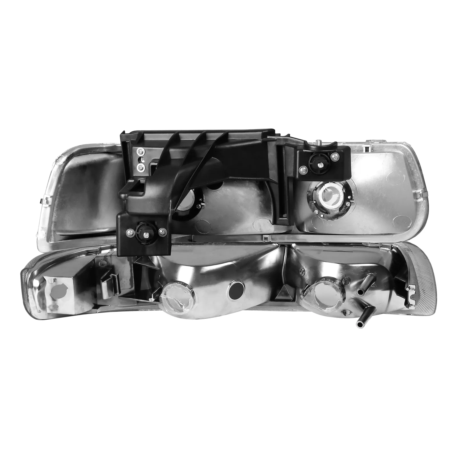 MOSTPLUS Pair Chrome Headlights Assembly for 99-02 Chevy Silverado 00-06 Suburban 1500 2500