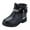 Black, variant on Wangkekeji Children Shoes Thick Heel Short Boots Warm Leather Boots Baby Bow Cute Shoes Warm Boots Kids Girl Boots Size 2