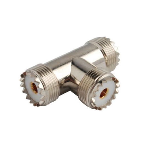 1X 50 Ohm 3 Way "T" Type RF Coaxial Adapter Connector