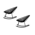 thumbnail image 4 of Costa Rocker Lounge Chair in Black, Wire Lounge Chair, Plastic Lounge Chair, Beach Lounge Chair, Indoor-Outdoor Lounge Chair, Patio Lounge Chair,Acapulco Style Hammock Weave,Rattan,Weather resistance,, 4 of 4