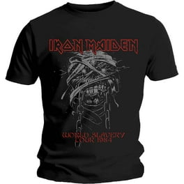Iron Maiden Adult World Slavery Tour '84 - '85 Back Print T-Shirt