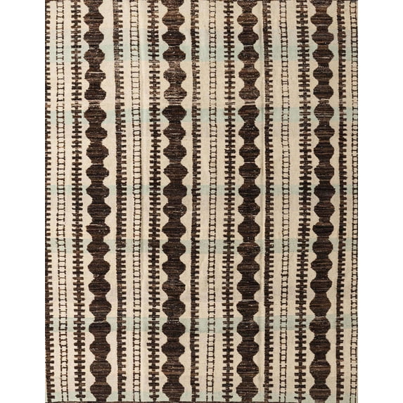 Ahgly Company Machine Washable Indoor Rectangle Abstract Bakers Brown Area Rugs, 3' x 5'