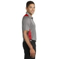thumbnail image 3 of Sport-Tek Heather Colorblock Contender Polo-3XL (Vintage Heather/ True Red), 3 of 6